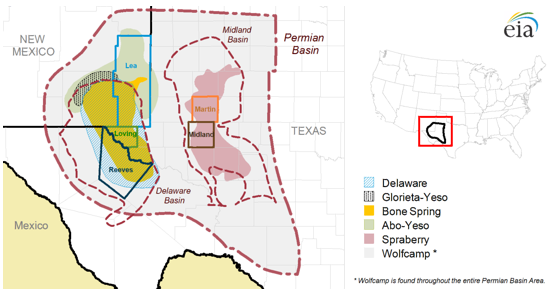 map of the Permian Basin  U.S. Energy Information Administration/flickr.com